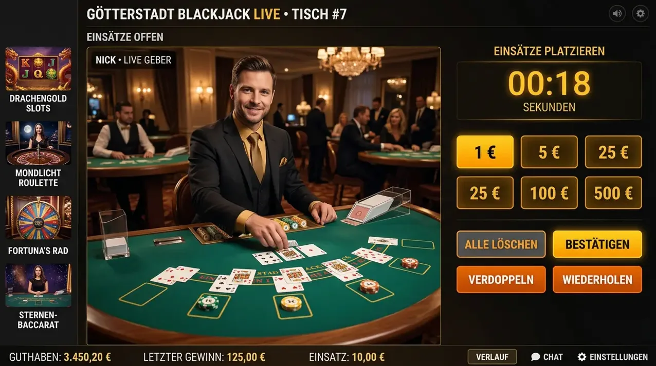 Live Casino im Iwild